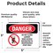 Signmission Do Not Climb Ladder Roof Access Danger Sign, Vinyl Decal, 5in W x 3.5in L, 2PK OS-2PACK-DS-D-35-L-2091 - alternate 2